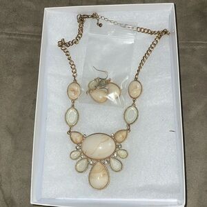 Loft Statement Necklace and Matching Drop Earrings